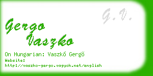 gergo vaszko business card